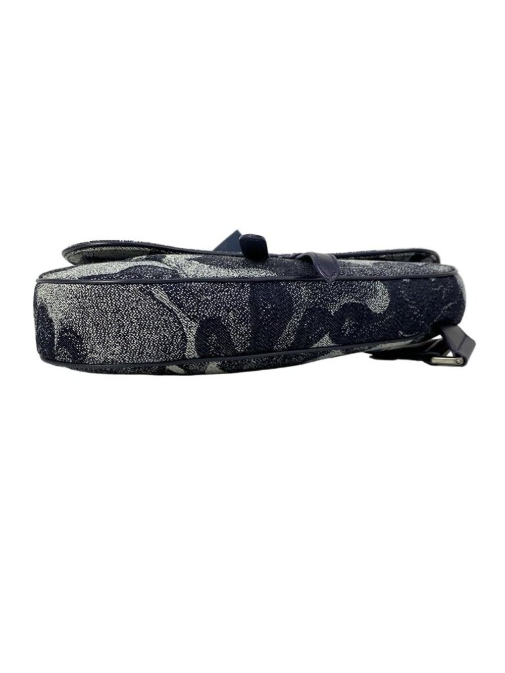 Dior Shoulder Bag Dark Navy Gray Leather - Picture 5 of 15